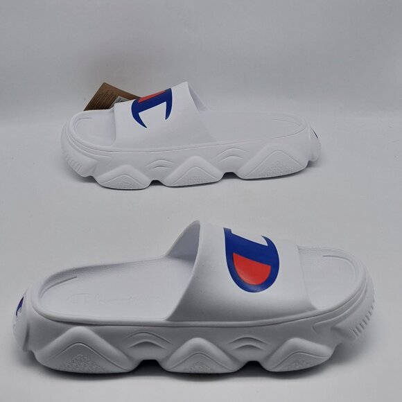 Champion Meloso Squish Slide Sandals Youth‎ Size 6 White Comfort EVA Upper Sole - Picture 3 of 10